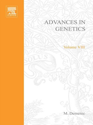 cover image of Advances in Genetics